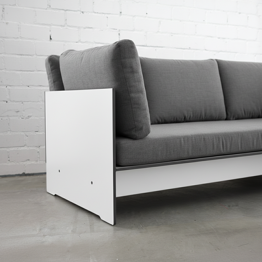 Conmoto RIVA Lounge Kombination E HPL weiß + Kissenset anthrazit [NEUWARE]