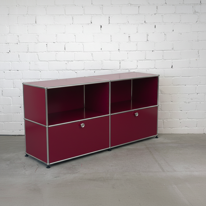 USM Haller Sideboard 2x2 Rubinrot 2 Klappen