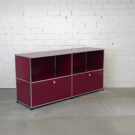USM Haller Sideboard 2x2 Rubinrot 2 Klappen