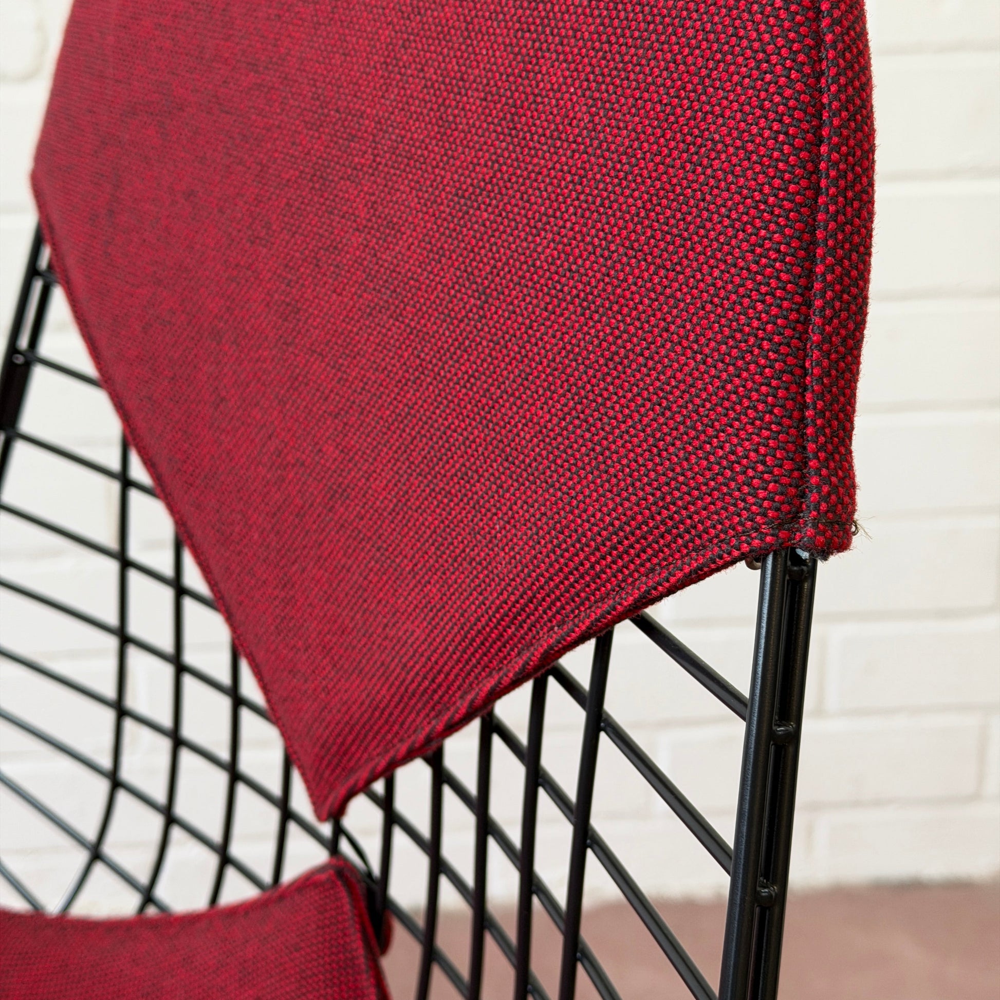 Vitra Wire Chair DKR-2 rot/moorbraun
