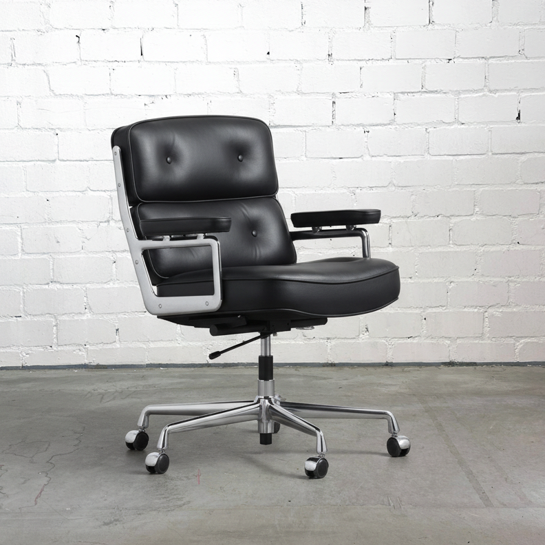 Vitra Lobby Chair ES 104 Leder schwarz
