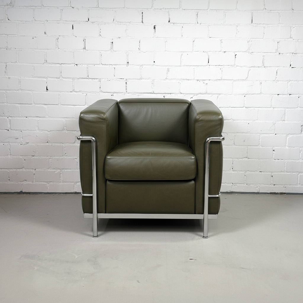 Cassina LC2 Sessel Leder olivgrün [NEUWARE]
