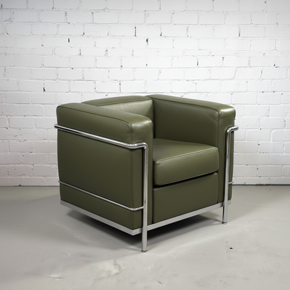 Cassina LC2 Sessel Leder olivgrün [NEUWARE]