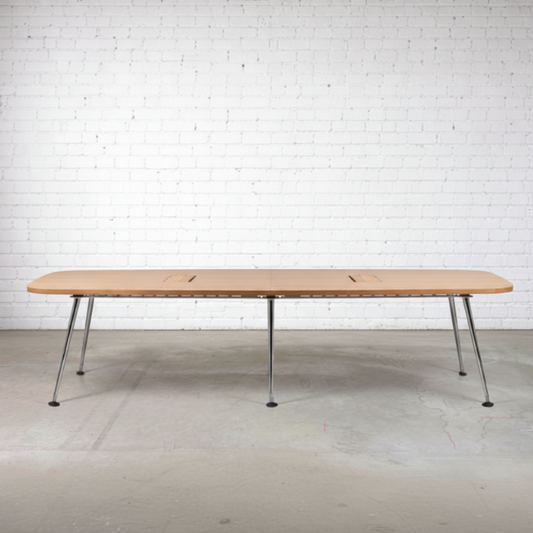 Vitra Medamorph Konferenztisch mit Mediakit 370x130 Holz