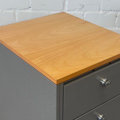 Rollcontainer Silber/Holz 2 [AKTION -100€]