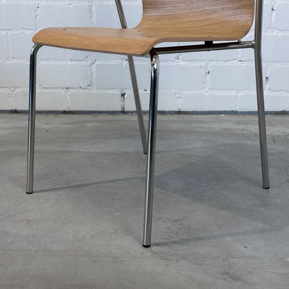 Hiller Objektmöbel Stapelstuhl Aticon Eiche