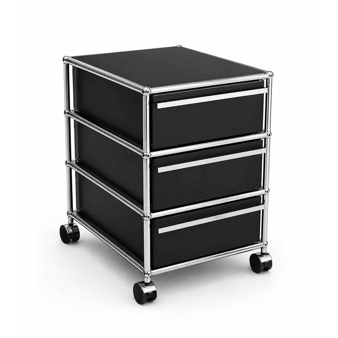 USM Haller Rollcontainer Schwarz 3 Auszüge