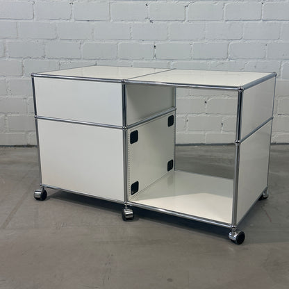 Technikregal 102,5x52,5x63mm weiß 1x Klappe seitlich