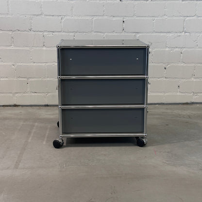 USM Haller Rollcontainer Mittelgrau 3 Auszüge [AKTION -50€ ➜ GWG<800€]