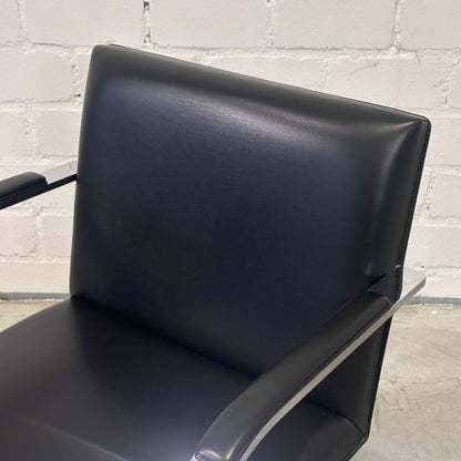 Artikelanlage Brno Sessel Leder schwarz Flachstahl_SWKBR00101