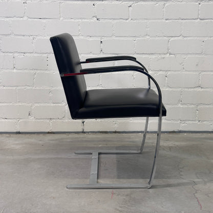 Artikelanlage Brno Sessel Leder schwarz Flachstahl_SWKBR00101